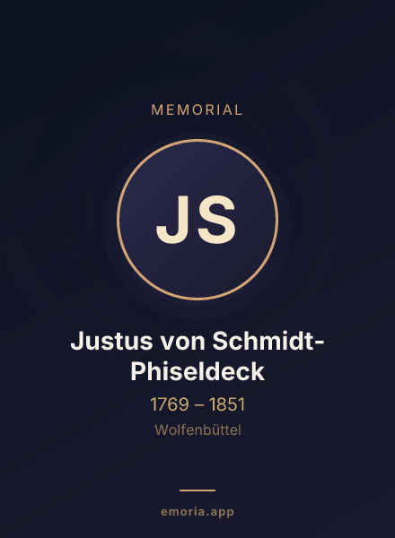 Memorial portrait of Justus von Schmidt-Phiseldeck