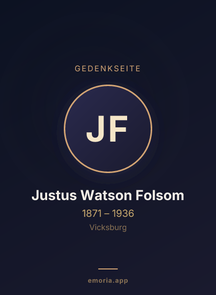 Gedenkportrait von Justus Watson Folsom
