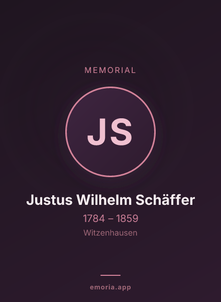 Memorial portrait of Justus Wilhelm Schäffer
