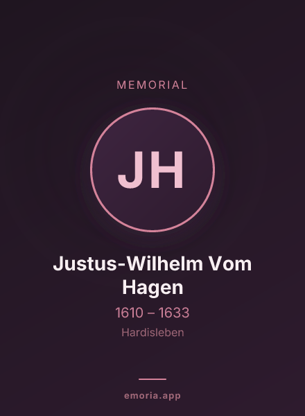 Memorial portrait of Justus-Wilhelm Vom Hagen