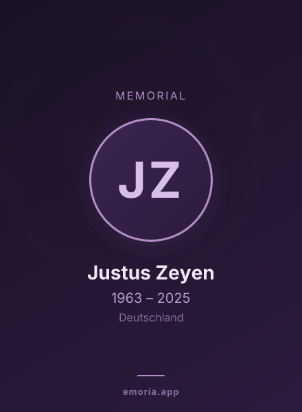 Memorial portrait of Justus Zeyen