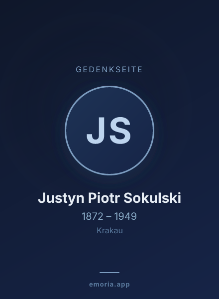Gedenkportrait von Justyn Piotr Sokulski