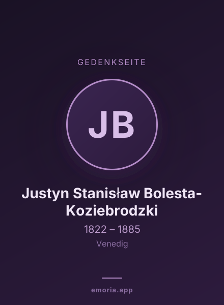 Gedenkportrait von Justyn Stanisław Bolesta-Koziebrodzki