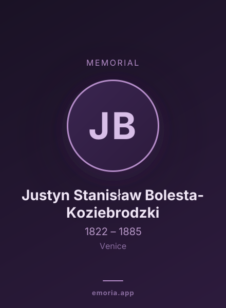 Memorial portrait of Justyn Stanisław Bolesta-Koziebrodzki