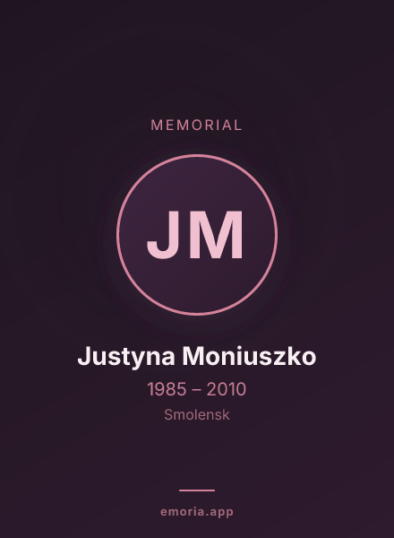 Memorial portrait of Justyna Moniuszko