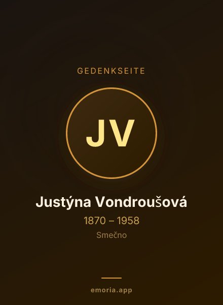 Gedenkportrait von Justýna Vondroušová