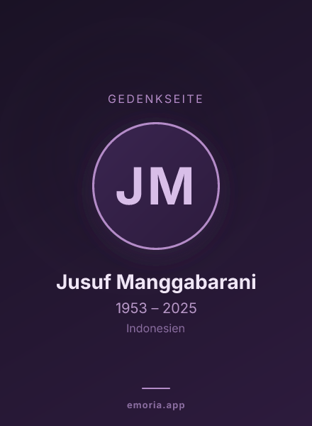 Gedenkportrait von Jusuf Manggabarani