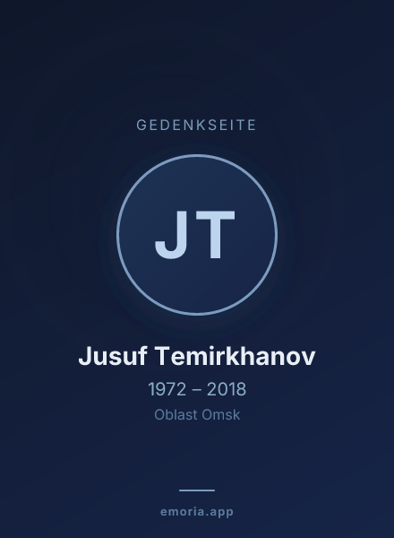 Gedenkportrait von Jusuf Temirkhanov