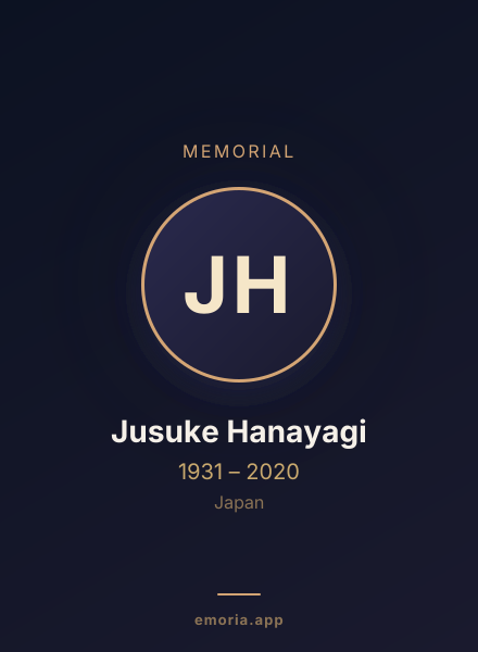 Memorial portrait of Jusuke Hanayagi