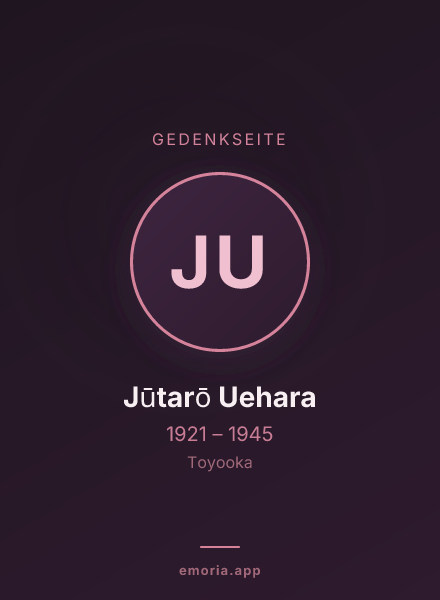 Gedenkportrait von Jūtarō Uehara