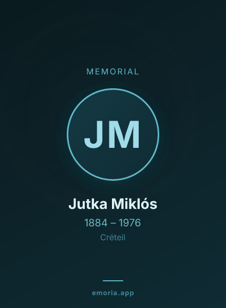 Memorial portrait of Jutka Miklós