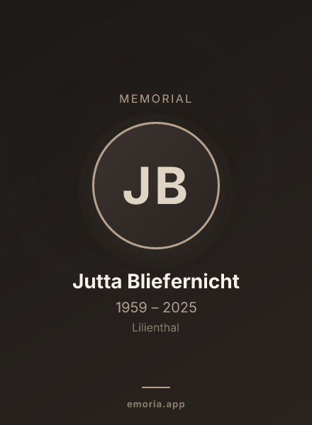 Memorial portrait of Jutta Bliefernicht