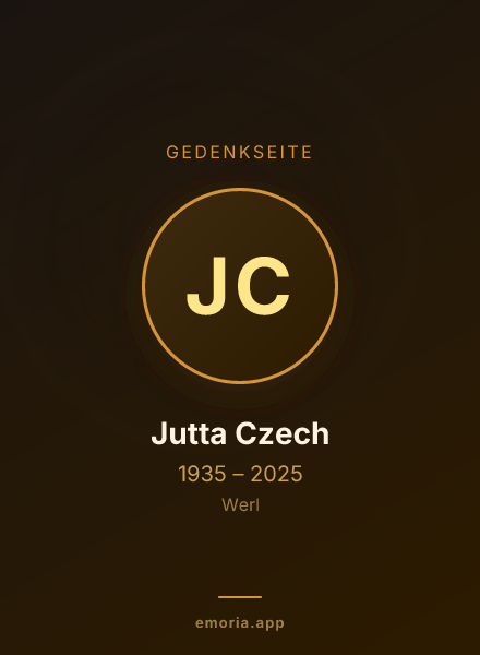 Gedenkportrait von Jutta Czech