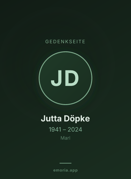 Gedenkportrait von Jutta Döpke