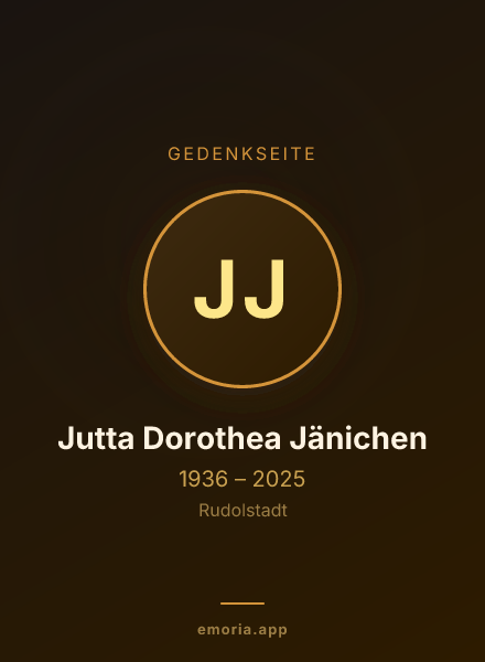 Gedenkportrait von Jutta Dorothea Jänichen
