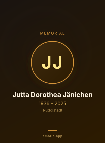 Memorial portrait of Jutta Dorothea Jänichen