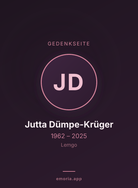 Gedenkportrait von Jutta Dümpe-Krüger
