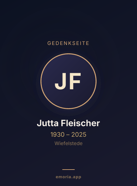 Gedenkportrait von Jutta Fleischer