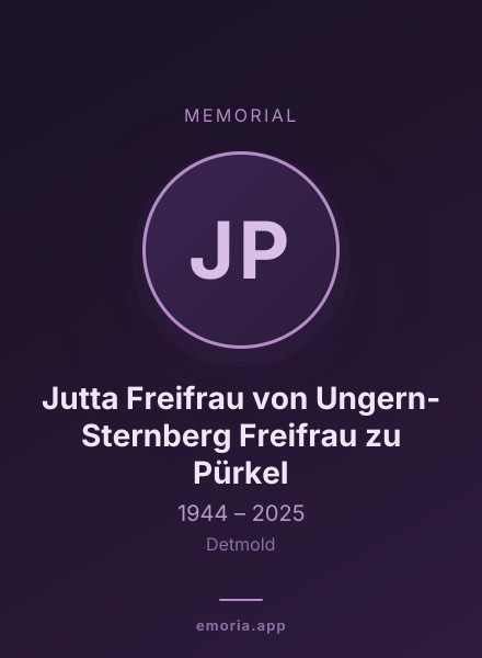 Memorial portrait of Jutta Freifrau von Ungern-Sternberg Freifrau zu Pürkel