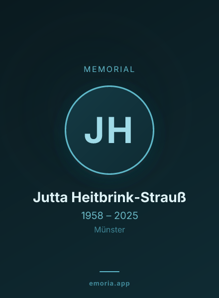 Memorial portrait of Jutta Heitbrink-Strauß