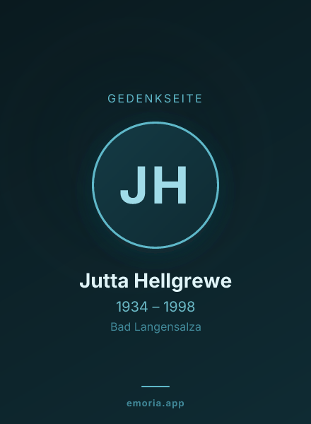 Gedenkportrait von Jutta Hellgrewe