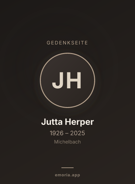 Gedenkportrait von Jutta Herper
