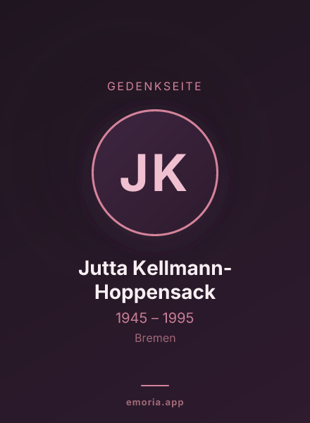 Gedenkportrait von Jutta Kellmann-Hoppensack