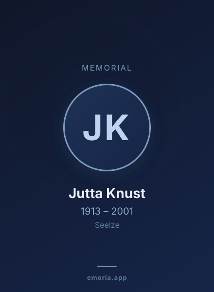 Memorial portrait of Jutta Knust