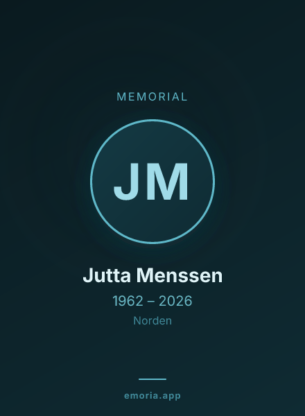 Memorial portrait of Jutta Menssen
