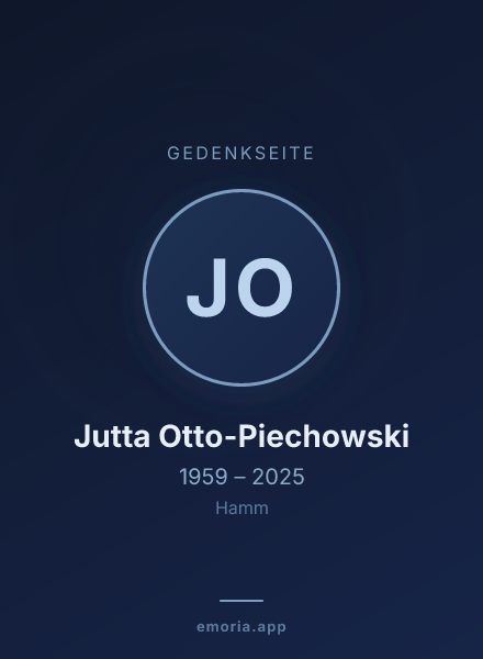 Gedenkportrait von Jutta Otto-Piechowski