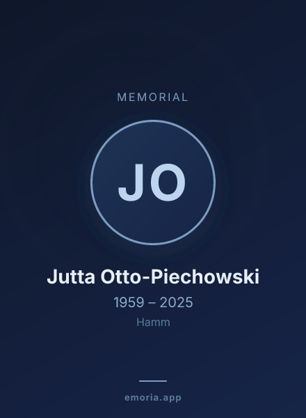 Memorial portrait of Jutta Otto-Piechowski