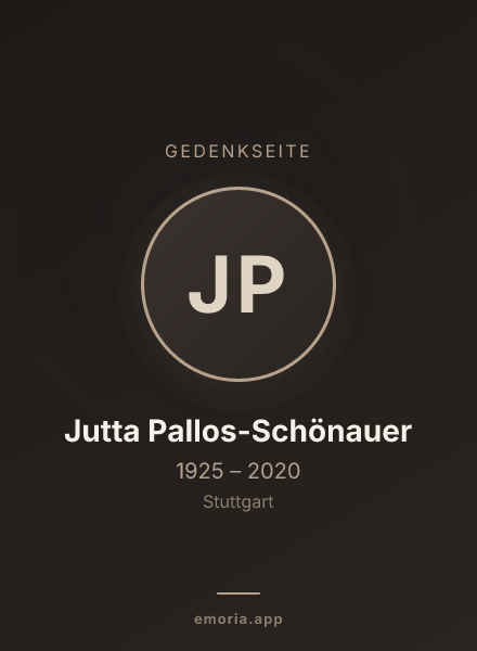 Gedenkportrait von Jutta Pallos-Schönauer