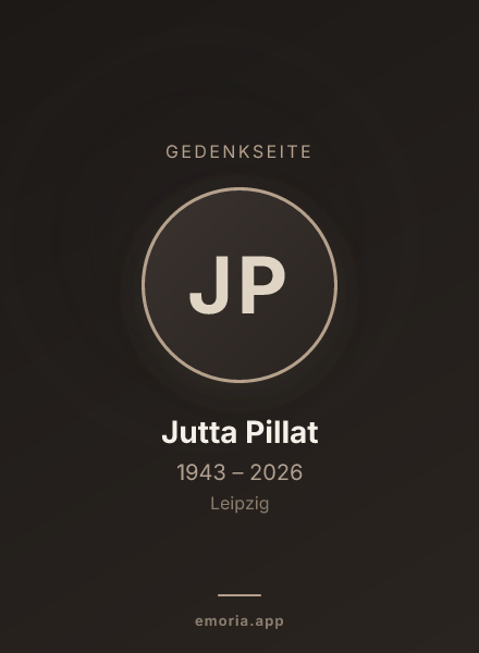 Gedenkportrait von Jutta Pillat