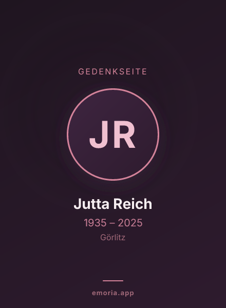 Gedenkportrait von Jutta Reich
