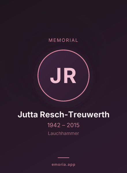 Memorial portrait of Jutta Resch-Treuwerth