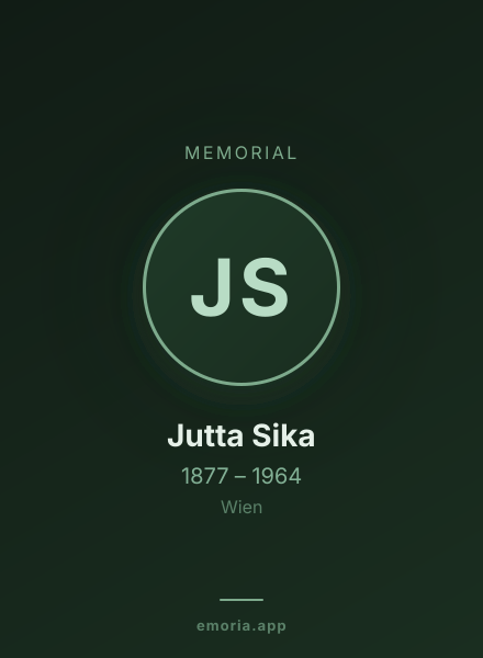 Memorial portrait of Jutta Sika