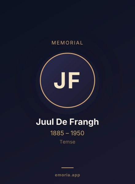 Memorial portrait of Juul De Frangh