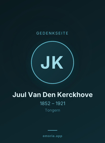 Gedenkportrait von Juul Van Den Kerckhove