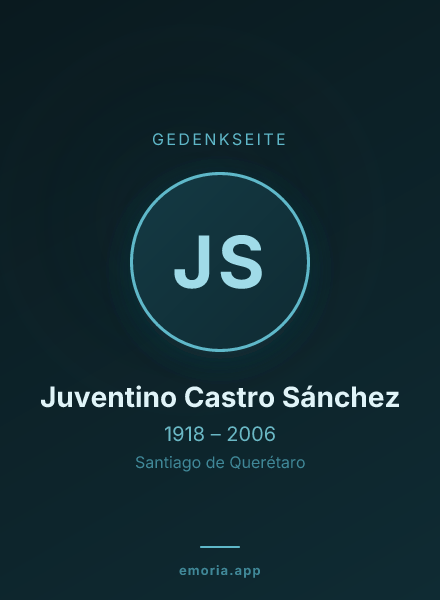 Gedenkportrait von Juventino Castro Sánchez