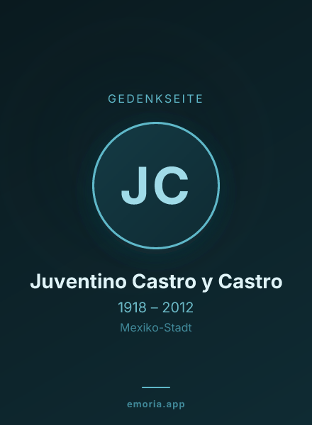 Gedenkportrait von Juventino Castro y Castro