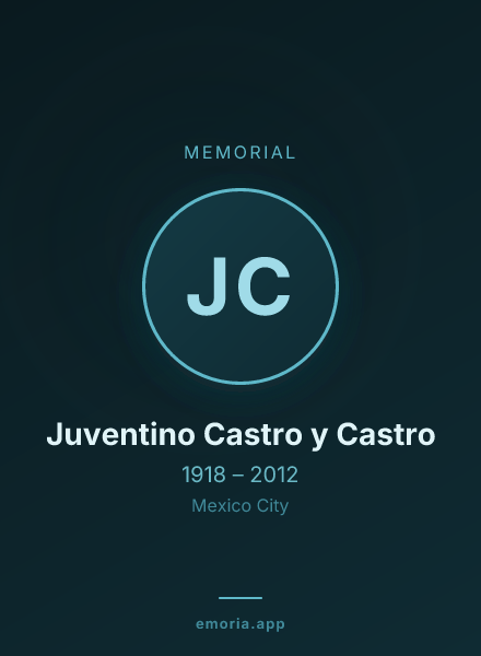 Memorial portrait of Juventino Castro y Castro