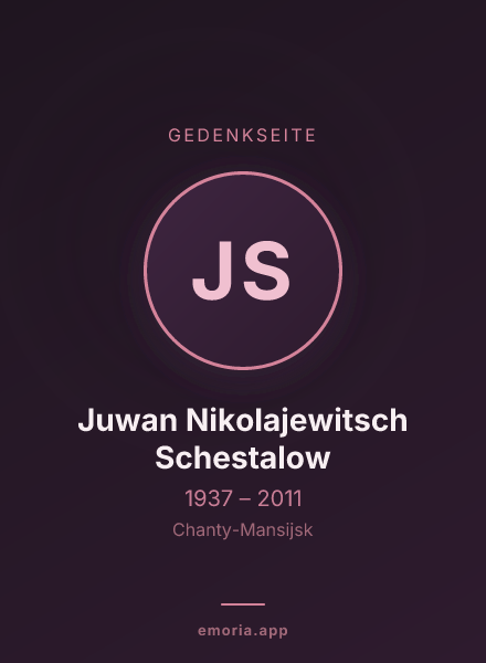 Gedenkportrait von Juwan Nikolajewitsch Schestalow