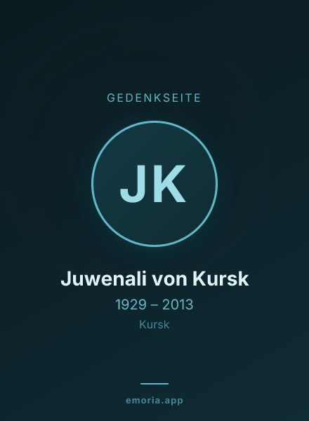 Gedenkportrait von Juwenali von Kursk