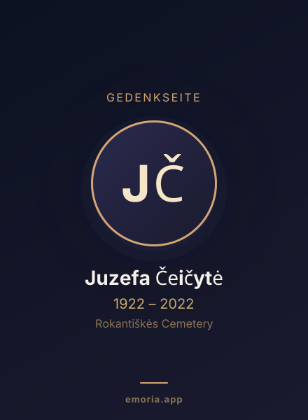 Gedenkportrait von Juzefa Čeičytė