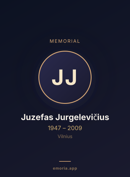 Memorial portrait of Juzefas Jurgelevičius