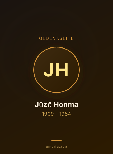 Gedenkportrait von Jūzō Honma