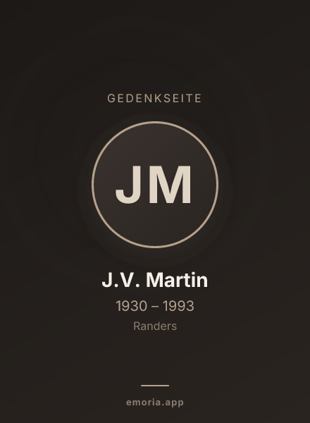 Gedenkportrait von J.V. Martin