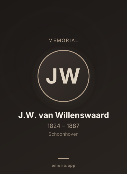 Memorial portrait of J.W. van Willenswaard