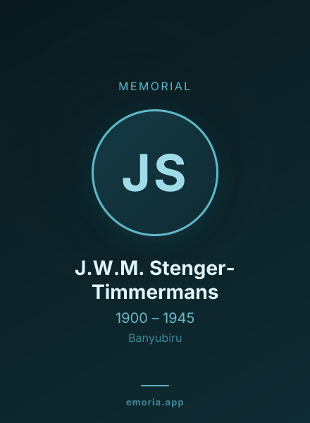Memorial portrait of J.W.M. Stenger-Timmermans