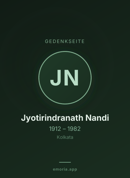 Gedenkportrait von Jyotirindranath Nandi